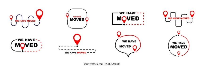 We have moved set simple illustration