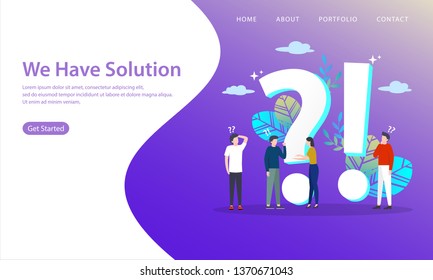we have solution vector illustration concept, can use for, landing page, template, ui, web, mobile app, poster, banner, flyer