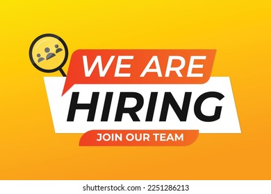 We are herring and join our team vector design.