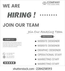 We are hiring add design templet