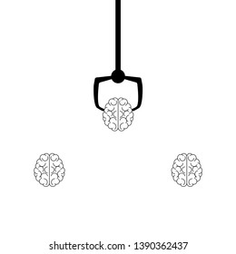 we are hiring advertisement choosing smart brain vector
