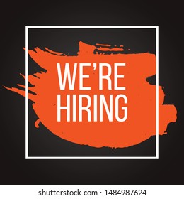 We are Hiring. Advertisement Poster or Banner Design, vector illustration.