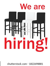 We are hiring advertisement. vector