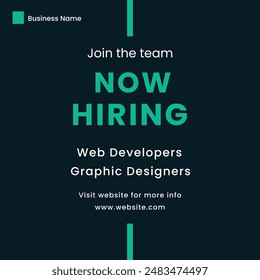 We are hiring announcement vector creative design and social media post template.