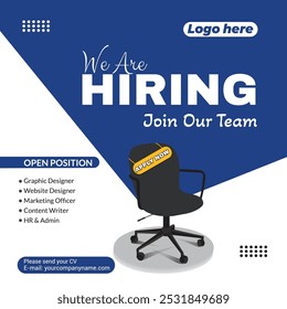 We are hiring announcement vector creative design and social media post template, We are Hiring poster, Job vacancy advertising template,
Corporate Job Vacancy Banner Designs, Hiring Job flyer design
