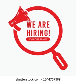 We are hiring announcement vector symbol