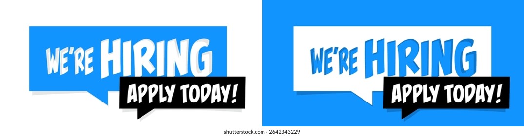 We are hiring, apply today	