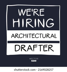 Estamos contratando a un Diseñador Arquitectónico, ilustración vectorial.