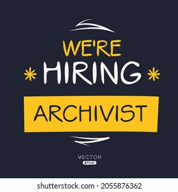 Estamos contratando a Archivero, ilustración vectorial.