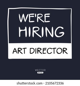 We are hiring Art Director, vector illustration.