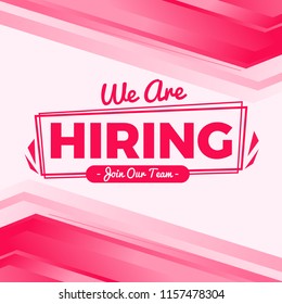 We are hiring background in flat style