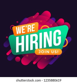 We are hiring Banner Abstract Background