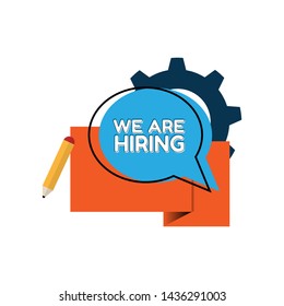 We are hiring banner design concept. vector illustration