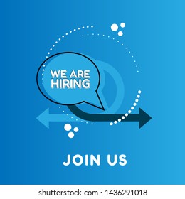 We are hiring banner design concept. vector illustration