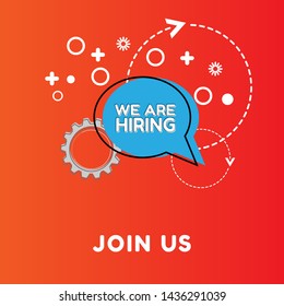 We are hiring banner design concept. vector illustration