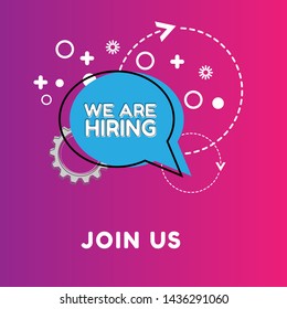 We are hiring banner design concept. vector illustration