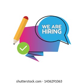 We are hiring banner design concept. vector illustration