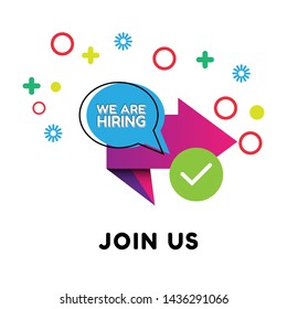 We are hiring banner design concept. vector illustration