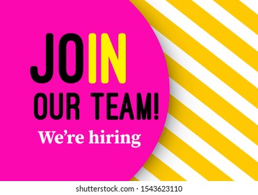 We are hiring banner design concept. Business hiring and recruiting template.