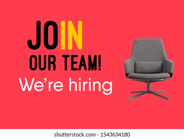 We are hiring banner design concept. Business hiring and recruiting template. 