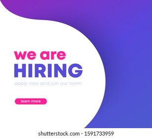 We are hiring banner design, recruiting concept