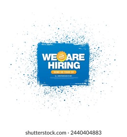 we are hiring banner layout design, vector illustration