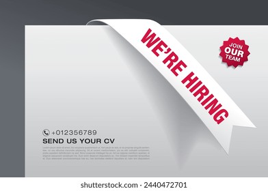Wir stellen Banner Layout Design, Vektor-Illustration ein