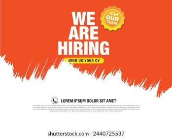 estamos contratando diseño de banner, ilustración vectorial