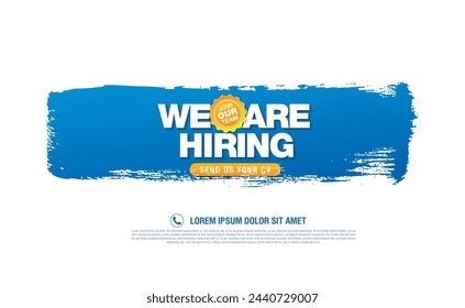 estamos contratando diseño de banner, ilustración vectorial