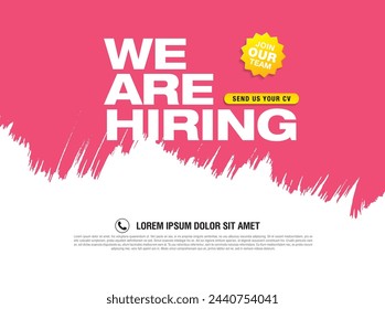 Wir stellen Banner Layout Design, Vektor-Illustration ein
