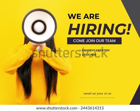 We are hiring banner, poster