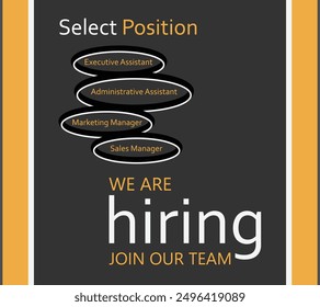 Estamos contratando Anuncio, cartel. Estamos contratando, únete a nuestro equipo.