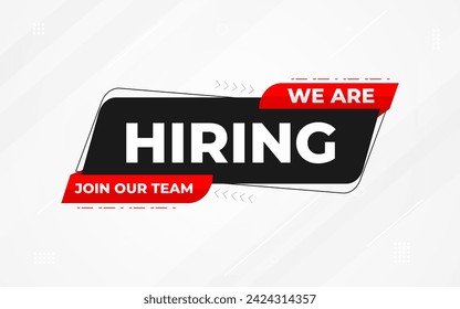 We are hiring banner template, Hiring Banner for business, marketing and advertising. Vector illustration.