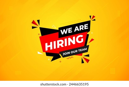 We are hiring banner template, Hiring Banner for business, marketing and advertising. Vector illustration.
