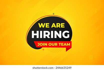 We are hiring banner template, Hiring Banner for business, marketing and advertising. Vector illustration.