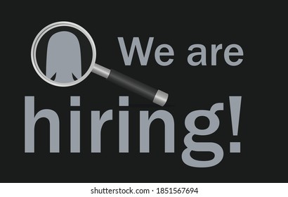 We are hiring banner. vector