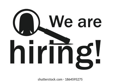 We are hiring banner. vector
