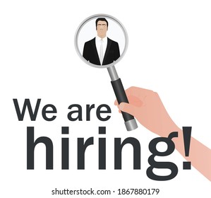 We are hiring banner. vector