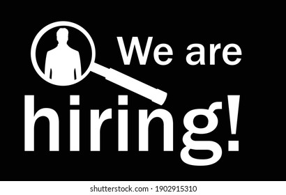 We are hiring banner. vector