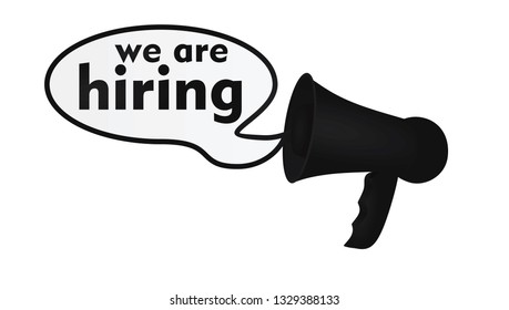 We are hiring banner. vector illustration