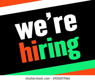 We are Hiring banner Vector, we're hiring