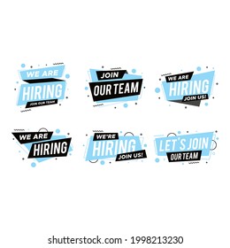 We are hiring banner web template Free Vector
