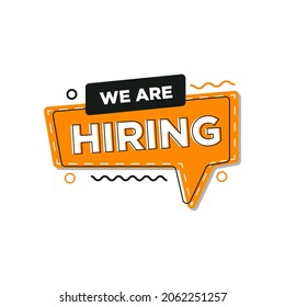 We are hiring banner web template , for company job application advertisement