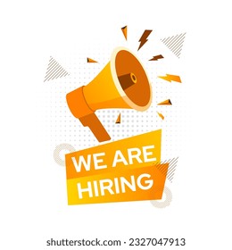 we are hiring banners, vector illustration