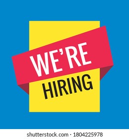 we are hiring button/icons, we're hiring speech bubble vector illustration
