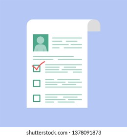 We are hiring, checklist, questionnaire, business concept vector illustration