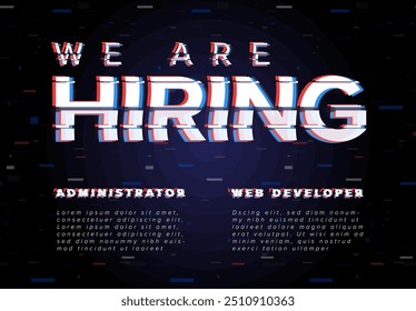 We are hiring computer experts minimalistic dark flyer template - looking for new members of our team hiring a new member colleages to our company organization team simple motive 