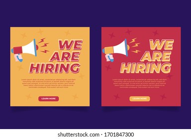 we are hiring concept illustration set, perfect for banner, mobile app, landing page. Join our team illustration. Vacancy open recruitment. Job vacancy banner. Open recruitment illustration