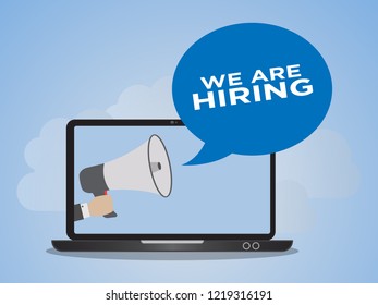 We are hiring concept illustration vector design template