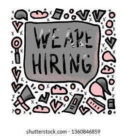 We are hiring concept.  Vector  illustration.